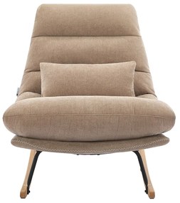 Fotel bujany z tapicerką taupe - RELIACO