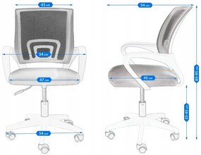 Czarne Ergonomiczne Krzesło Obrotowe Do Biurka K0-K70