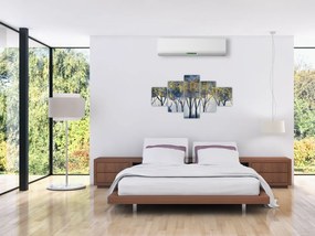 Obraz jelenia w lesie (125x70 cm)