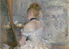 Obraz na szkle - Berthe Morisot, Woman at Her Toilette, reprodukcje (70x50 cm)