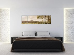 Obraz - French 19th Century, Race Course at Longchamps, reprodukcje (170x50 cm)
