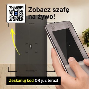 Biurowa szafa metalowa na akta JAN, 900 x 1850 x 400 mm, czarna