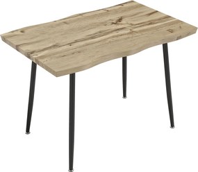 HOMCOM Stół jadalny dla 4 osób, 110 cm Nordycki prostokątny stół kuchenny ze stalowymi nogami do salonu i jadalni, dąb | Aosom PL