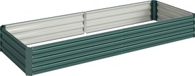 Outsunny Podwyższone łóżko ogrodowe Stal Otwarte dno Łatwy montaż Zielony 95x90 5x29 8cm | Aosom PL