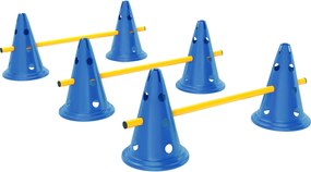 PawHut Zestaw Agility dla psów 3-częściowy sprzęt Agility do treningu, zestaw płotków z 6 pachołkami, 3 przeszkody, torba transportowa | Aosom PL