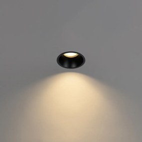 Zestaw 6 czarnych wpuszczanych reflektorów GU10 70 mm IP44 - Dept