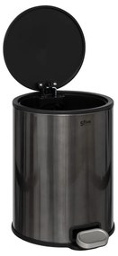Stalowy kosz na śmieci DELTA, 6 l