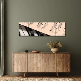 Obraz fortepianu z nutami (170x50 cm)