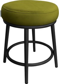 Taboret Ben tkanina Welur stelaż metalowy STOŁEK LOFT : Kolor Stelaża - Czarny , Kolor tkaniny - VELVET - BL75, Typ tkaniny - Velvet
