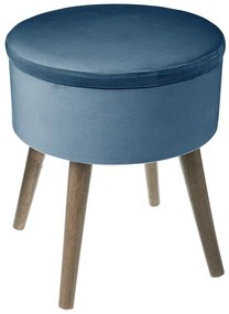 Taboret welurowy ze schowkiem TESS