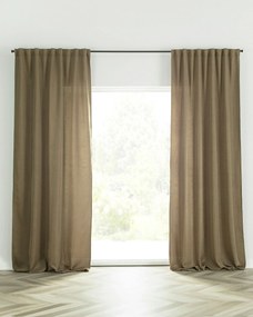 Zasłona BASIC na taśmie marszczącej 140x300cm jasne khaki 1 szt.