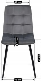 Zestaw Stół Okrągły Rozkładany HARRY 102-142 cm Dąb Artisan/Czarny i 4 Krzesła Tapicerowane PERU Szare