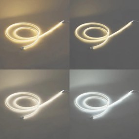 Białe lampki sznurkowe z wtyczką 3m z możliwością ściemniania LED w Kelwinach IP44 - Ropy