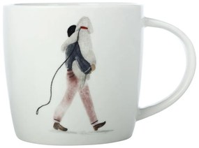 Biały porcelanowy kubek 400 ml Walking The Dog – Maxwell &amp; Williams