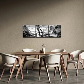 Obraz - Model samochodu 3D (z zegarem) (90x30 cm)