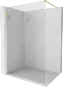 Mexen Lunar ścianka prysznicowa Walk-in lewa 150 x 200 cm, transparent 8 mm, złota szczotkowana - 830-150-000-55-00-L