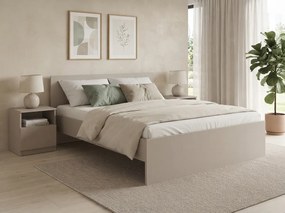 Łóżko ELISA 140 x 200 cm, kaszmirowy beż Stelaż: Bez stelaża, Materac: Materac Coco Maxi 20 cm