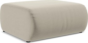 Pufa - z tkaniny welwetowej - perłowy - EKAHI