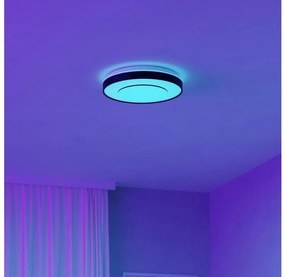 Eglo 300688 -LED RGBW ściemnialna oprawa sufitowa MONTERIGGIONI-Z LED/18,5W/230V czarna+pilot