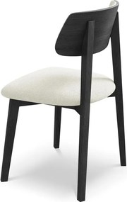 Kremowe krzesło z litego drewna Niu – Makamii