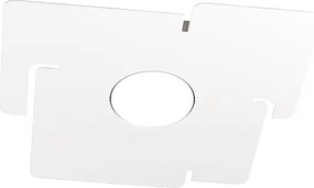 Lampa sufitowa LED ECHO Top Light z białego metalu, kwadratowy kształt z gniazdem na żarówkę Gx53