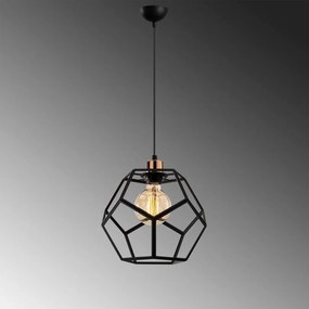 Lampa wisząca w czarno-brązowym kolorze z metalowym kloszem ø 26 cm Degirmen – Opviq lights