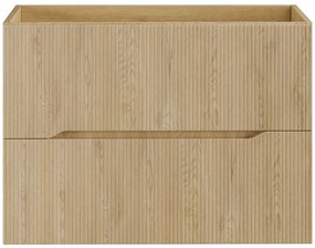 Szafka pod umywalkę NORDIC CREMONA 2S 80cm dąb cremona z umywalką wpuszczaną SKY COMAD