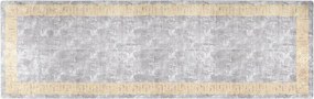 Szary stylowy dywan z greckim wzorem 80x300 cm N6-G11