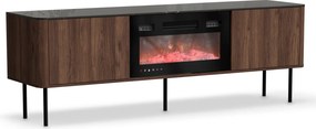 Stolik pod telewizor 150 cm z kominkiem Solano RTV-1 Halmar, orzech