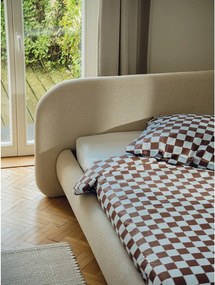 Jasnoniebieskie bawełniane prześcieradło z gumką 180x200 cm Oba – noo.ma