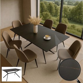 Stół do jadalni MCW-O58, czarno-złoty