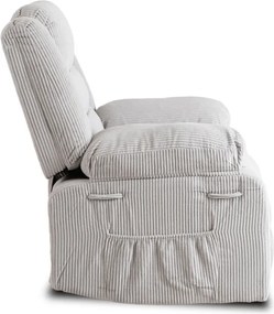 Fotel Rozkładany z Podnóżkiem ARTURO Szary Nowoczesny