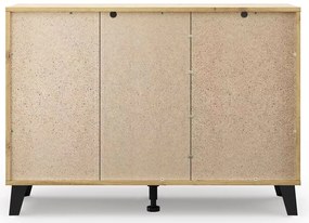 Duża komoda z szufladami i szafką dąb artisan + kaszmir T8-R85