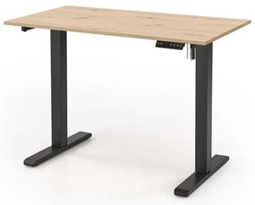 Biurko B53 czarne/dąb artisan z regulacją wysokości HALMAR