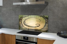 Szkło do Kuchni na Ścianę Światła w Tajemniczym Lesie