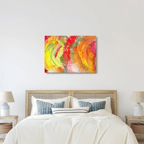 Obraz na szkle abstrakcji - malarstwo (70x50 cm)