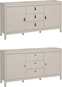 Komoda pokojowa z szafkami i szufladami Madrid 3+2, kaszmir mat