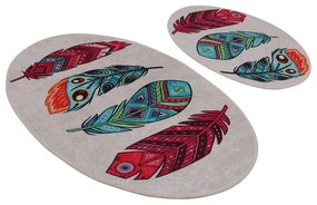 Dywaniki łazienkowe zestaw 2 szt. 60x100 cm Feather – Foutastic