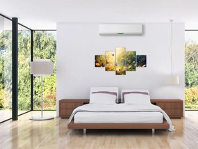 Obraz - Wiosenna łąka kwiatowa, malarstwo (125x70 cm)