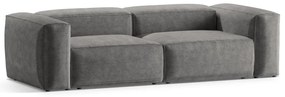 Jasnoszara sztruksowa sofa 264 cm Bergano – Cosmopolitan Design