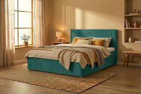 Łóżko FILI 180x200 cm Turkusowy Bez materaca