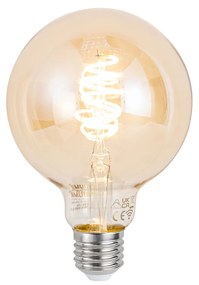 Inteligentna lampa wisząca ciemnoszara z drewnem 34 cm z WiFi G95 - ArthurPrzemysłowy Oswietlenie wewnetrzne