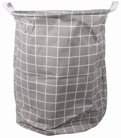 Biało-szary kosz na zabawki i pranie Cube CUBE