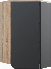Narożna szafka ścienna sonoma/antracyt 42.4x42.4x75 karen