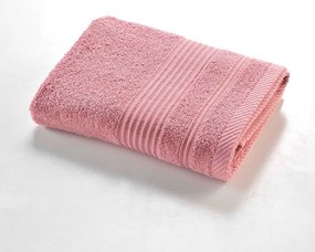 Różowy bawełniany ręcznik frotte 50x90 cm Tendresse – douceur d'intérieur