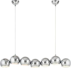 Metalowa lampa wisząca w kolorze srebra z metalowym kloszem Cupolo – Markslöjd