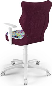 Krzesło obrotowe dla młodzieży Duo White rozmiar 6 (159-188 cm) z wzorami
