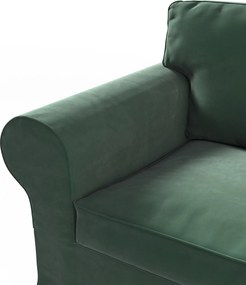 Pokrowiec na fotel Ektorp kolor zielony tkanina połyskliwa, welwetowa