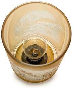 Różowa lampka LED ze szkła PINNY, 15 cm