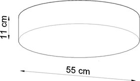 Lampa sufitowa w kolorze srebra ø 55 cm Atis – Sollux